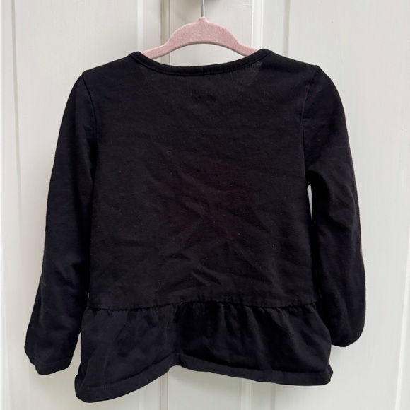 The Children’s Place 3T Black Santa’s Favorite Christmas Long Sleeve Top Blouse - Picture 4 of 4